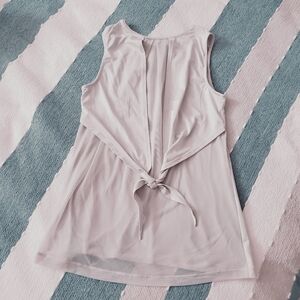 Levelwear Verve Collection-Athletic Run Tie Back Mesh Top In Blush Pink